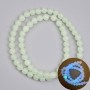 Mărgele din onix cu luciu albastru, sferice, 6 mm, lungime aproximativă 37 cm, pe fir