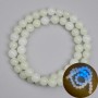 Mărgele din onix cu luciu albastru, bile netede de 8 mm, lungime 37 cm, pe fir