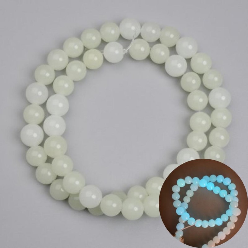 Mărgele Onix, luciu turcoaz, bilă netedă de 8 mm, lungime 37 cm ± pe fir