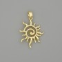 Pandantiv Soarele din metal auriu, diametru 27×18 mm+