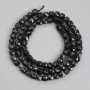 Reducere! Mărgele din turmalin negru, cuburi tăiate, diametrul 4x4 mm ±, pe șnur, lungime 39 cm+