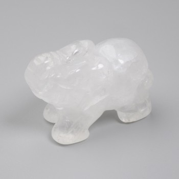 Statuetă suvenir - «Elefant» din cristal de munte 55x35x26mm+