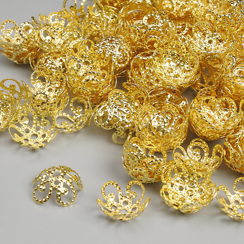 Capace pentru mărgele, culoare aur deschis, diametru 10×1 mm, gaură 1,5 mm, ambalaj 20 g ~200 buc. +