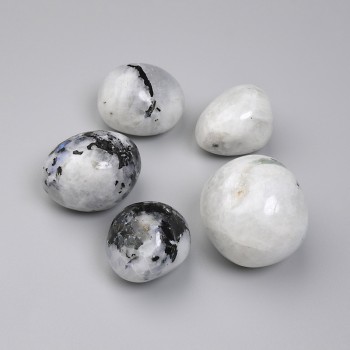 Adular, piatră naturală, tăiată cu fațe, bucăți fără gaură 29x23 mm +/-, sortiment de dimensiuni (la 100 g +/-)