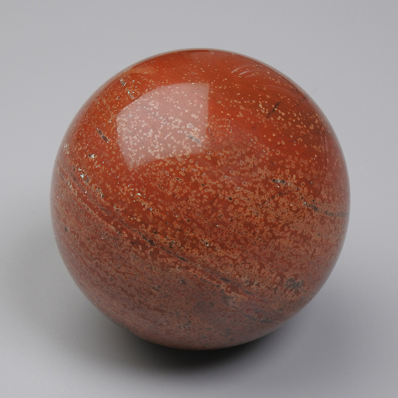 Bilă suvenir din piatră naturală jasper roșu, diametrul 40 mm+