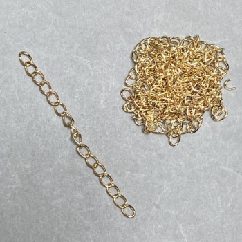 Furnitură - Lanț extensor suplimentar de 7 cm, culoare aurie a metalului (34 g +/-)