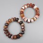 Brățară din agat, în formă de rondeluri, diametru 15×7 mm, 5–8 mm; rondel 8×1 mm; lungime 18 cm; pe elastic