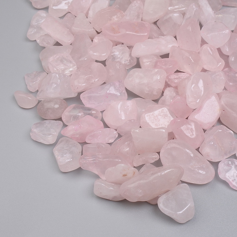 Piatră naturală cuarț roz – granule fără gaură 9-20×7-10 mm± (la 100 g±)