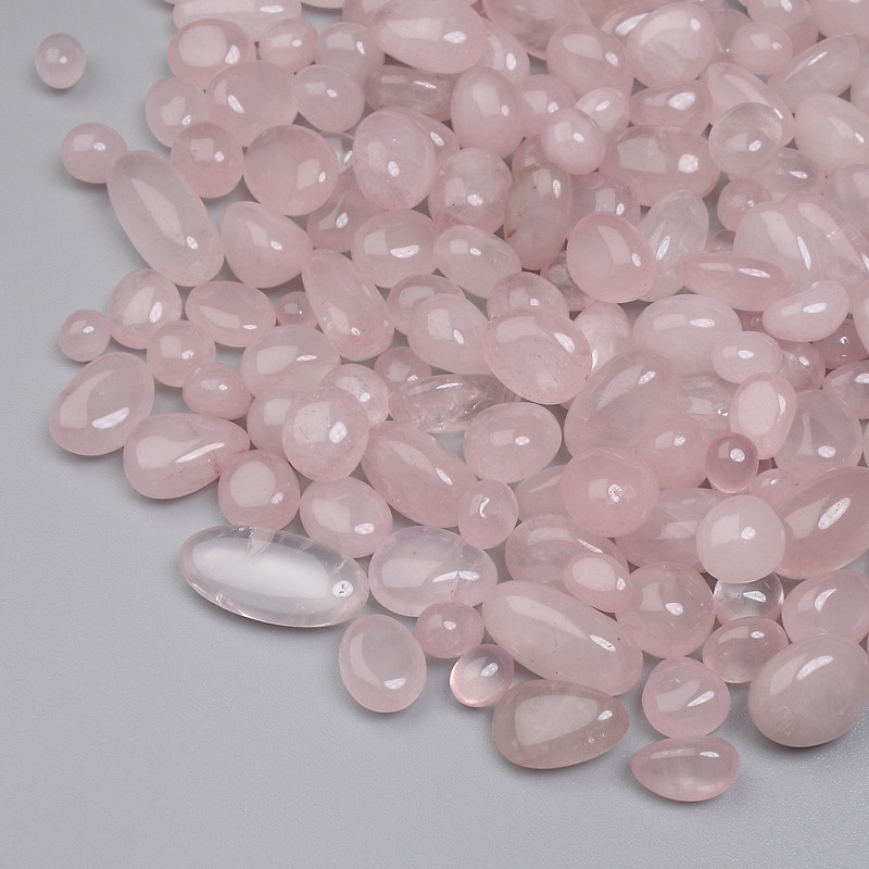 Piatră naturală: cuarț roz, șlefuită, fără gaură, 9-19×6-8 mm ± (pentru 100 g ±)