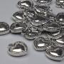 Pandantiv inimă, culoare argintie, diametru 13×11,5 mm, ambalare 20 g (~21 buc.)