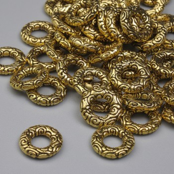 Inserție pentru mărgea aurie, diametru 8,5×2 mm+- gaură de 3,5 mm+- ambalaj 20 g (~50 buc.)