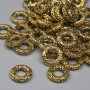 Inserție pentru mărgea aurie, diametru 8,5×2 mm+- gaură de 3,5 mm+- ambalaj 20 g (~50 buc.)