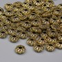 Inserție pentru mărgele, culoare metalică aurie, diametru 5,5×2,5 mm, gaură 1,8 mm, ambalaj 20 g (~94 buc.)