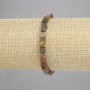 Brățară din jasper Picasso cubică 4,5×4,5 mm, lungime 18 cm, pe bază elastică