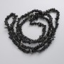 Mărgele din obsidian argintiu, granule de piatră naturală pe ață, diametru 5-8 mm, dimensiuni 5×2–4 mm, lungime 78 cm