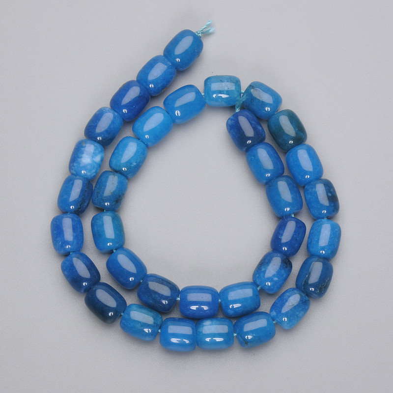 Mărgele baril din apatit, diametru 10x8 mm, 5 mm ± pe șnur, lungime 37 cm+