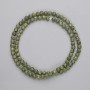 Mărgele din serpentină, bile netede, diametrul 4–5 mm, pe fir, lungime 39 cm+