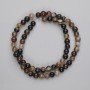 Mărgele de agat, bile netede, diametru 6 mm ± pe fir, lungime 38 cm ±