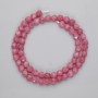 Mărgele de turmalin multifacetate, diametrul 6×5,5 mm, lungime aproximativă de 37 cm pe șnur