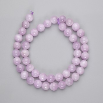 Mărgele Kunzit, formă sferică netedă, diametrul 8,5 mm, lungime aproximativă 39 cm, pe fir