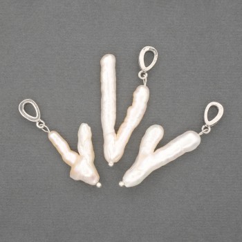 Pandantiv cu perle baroce, nuanță de benzină 21-33×15-17 mm ±, lungime 40 mm ± (dimensiuni variate)