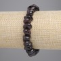 Brățară din granat tăiat la fațe 10–13×4–6 mm, lungime 18 cm, bandă elastică