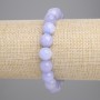 Brățară din acvamarin, mărgele netede, diametrul de aproximativ 10 mm, lungime de aproximativ 18 cm, pe elastic