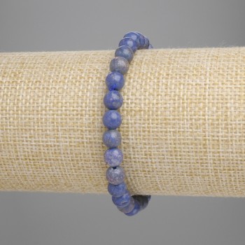 Brățară din coral poros, mărgele netede de 6 mm, lungime 18 cm, elastică