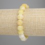 Brățară galbenă din agat înghețat, mărgele sferice netede, diametrul de 10 mm, lungime 18 cm, elastic