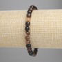 Brățară din agat, bile netede de 6 mm, lungime 18 cm, pe elastic
