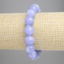 Brățară din agate albastre, mărgele netede, diametru de 12 mm ± (elastică), lungime 18 cm+