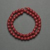 Mărgele pe șnur din coral presat, formă sferică fațetată, diametru 8 mm, lungime 36 cm