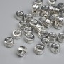 Furnituri mărgea-inserție culoare metal argintiu, diametru 7×4 mm ± gaură, diametru 3,6 mm ± ambalaj 20 g ~ 35 buc.