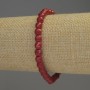 Brățară din coral natural, mărgele tăiate de 6 mm, lungime 18 cm, pe elastic