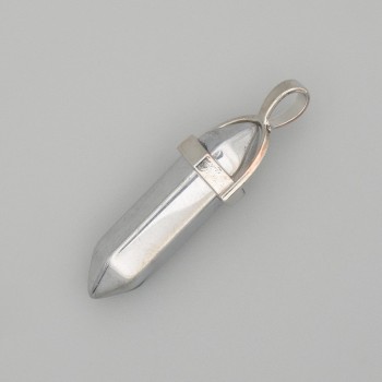 Підвіска Гематит колір сріблястий шестигранник 4 см+