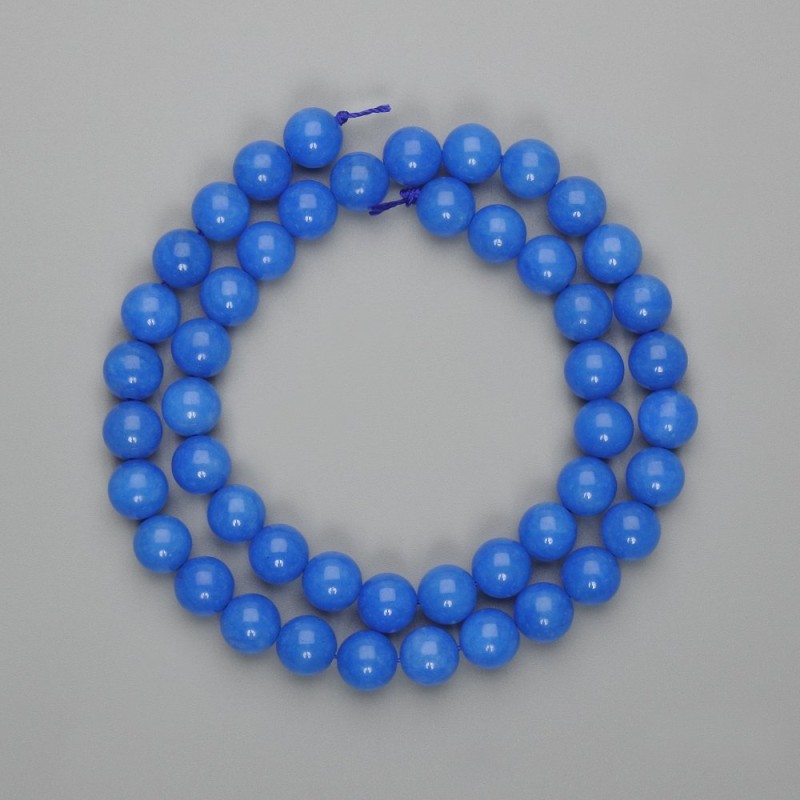 Mărgele de apatită, formă sferică, diametrul de 8 mm, lungime 38 cm, pe șnur