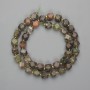 Mărgele jasper peisaj multifacetate, diametru 8,5×8 mm ±, cu mărgele de 3 mm ±, lungime 37 cm ±, pe fir
