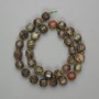 Mărgele din jasper peisaj, cub facetat, diametrul 9x9 mm, mărgele de nisip de 3 mm, lungime 38 cm, pe fir