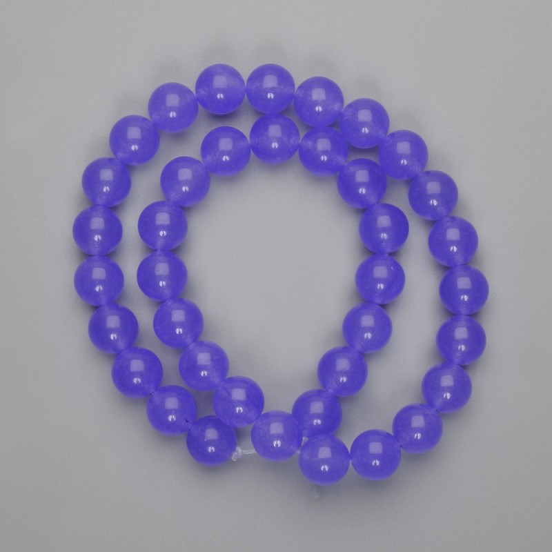 Mărgele din ametist lavandă, bile netede, diametru 10 mm, lungime 38 cm, pe fir
