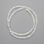 Mărgele sidef rondel, diametrul 5×3 mm, lungime aproximativă 40 cm, pe ata