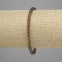 Brățară din cuart fumuriu, mărgele tăiate de 4 mm, lungime 18 cm, pe elastic