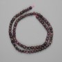 Mărgele rubin tăiate cuburi 4x4 mm, pe șnur, lungime aproximativă 40 cm