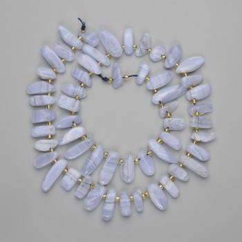 Mărgele din agat albastru, tăiate cu fațete, în formă de fluture, 6-15×5-7 mm, mărgele de 3 mm, lungime aproximativă 40 cm, pe fir