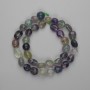 Mărgele din fluororit cu fațe, 10-13 x 8-10 mm, lungime 39 cm, pe șnur