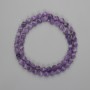 Mărgele de ametist tăiate în formă de romb, 6×5 mm, lungime aproximativă 37 cm, pe șnur