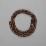 Mărgele de hessonit, cub facetat, 4 mm, lungime 39 cm, pe fir