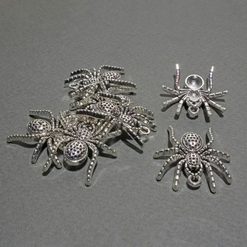 Pandantiv Păianjen, diametrul 24×26 mm, ambalare 7 bucăți, 20 g