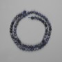 Mărgele safir fațetate 5 mm pe șnur