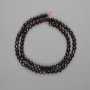 Mărgele din granat, tăiate sferic, 5 mm, pe fir, lungime 39 cm