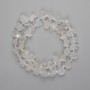 Mărgele din cristal de munte brut, piatră naturală 8-12×7-8 mm, 5 mm +/-, mărgele de nisip 3 mm +/-, lungime 38 cm+